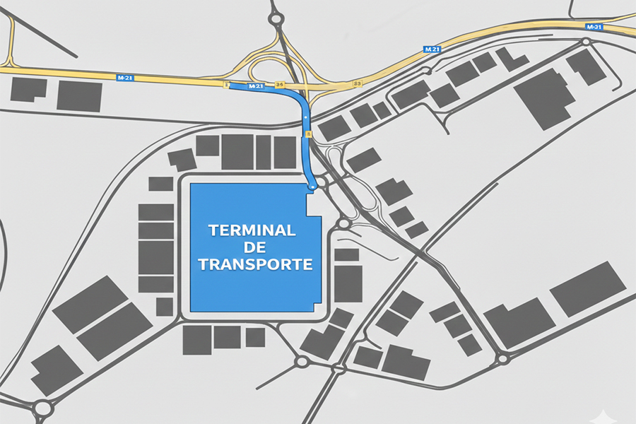 esquema ubicación terminal de transporte